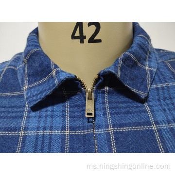 Plaid Mens Woven Winter Jackets